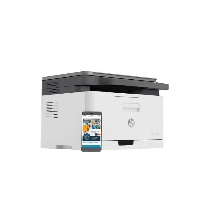 HP LaserJet 178nw - Imprimante multifonction laser couleur avec copieur, scanner, recto verso, Wi-Fi, AirPrint, réseau