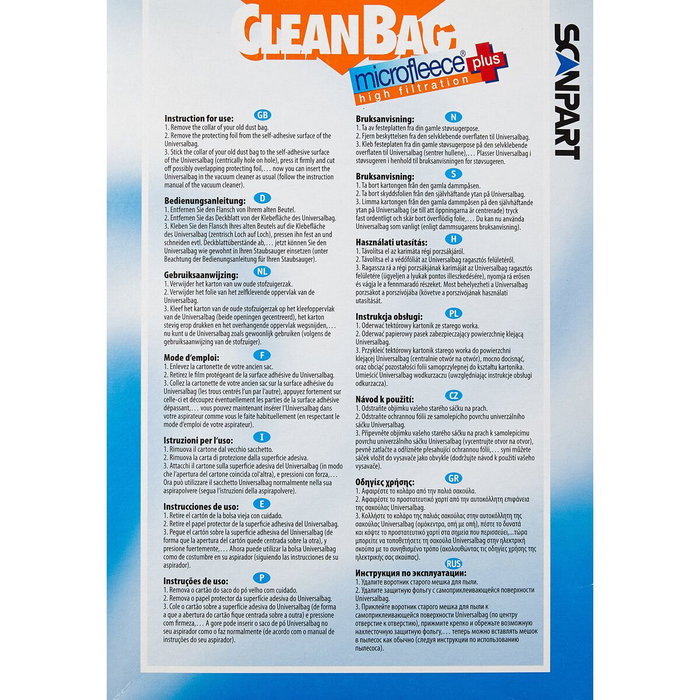 Sac de Rechange pour Aspirateur Scanpart M 000 UNI 01