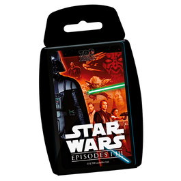 Top Trumps Star Wars Épisodes I-III - Jeu de cartes classique en espagnol - À partir de 3 ans - Pour 2 à 6 joueurs - Compatible avec pack IV-VI