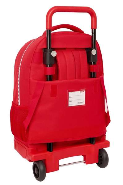 Safta Mochila SEVILLA FC - Sac à dos grande capacité avec roues, compact et amovible, dimensions 33x45x22 cm