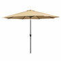 Marbueno Parasol Acier 8 Brins D270 cm Polyester Marron Jardin, Piscine, Terrasse