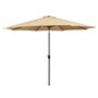 Marbuenon 10482 Parapluie de Jardin en Acier 270 cm Marron Polyester pour Jardin Piscine et Terrasse