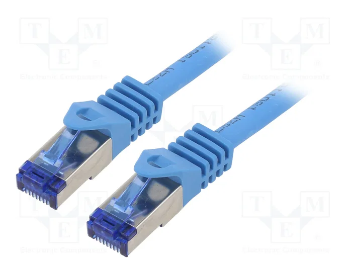 LOGILINK Cordon de raccordement S/FTP Cat 6a bleu 7,5m RJ45 LOGILINK Cordon de raccordement S/FTP Cat 6a bleu 7,5m RJ45