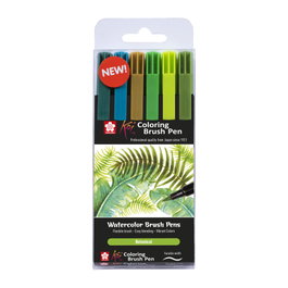 Sakura Koi Coloring Brush Pen set Botanical - 6 couleurs