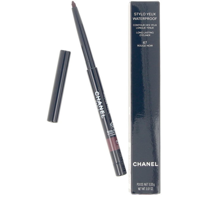 Chanel Stylo Yeux Waterproof #67 Rouge Noir 0.3 g - Imperméable Longue Tenue - Stylo Eyeliner Rétractable