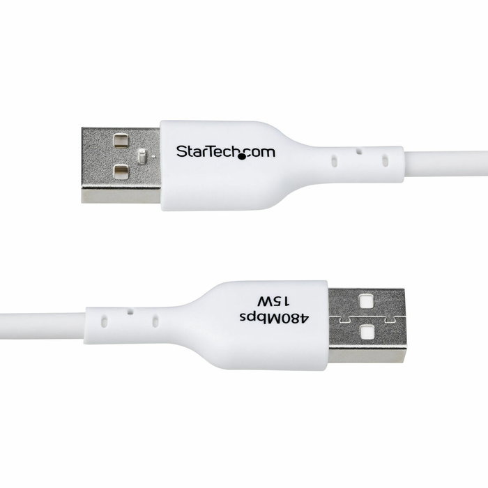 Câble USB Startech USB2AC2MNCWHE Blanc 2 m