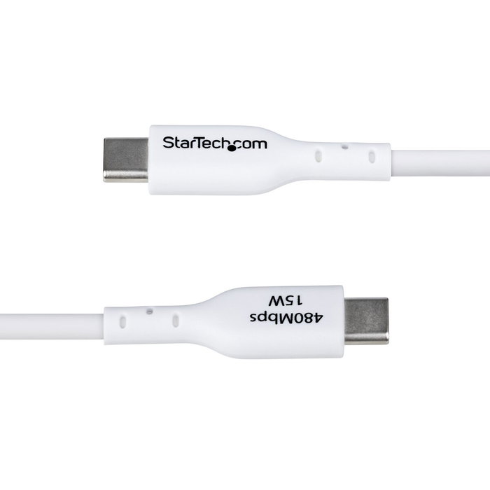 Câble USB Startech USB2AC2MNCWHE Blanc 2 m