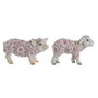 Home ESPRIT Figurine Décorative Fleurs Blanc Multicouleur (2 Unités)