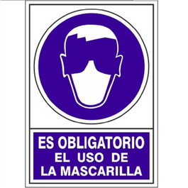 DUVER Signal d'obligation de port du masque, Plastique, 345 x 245 mm
