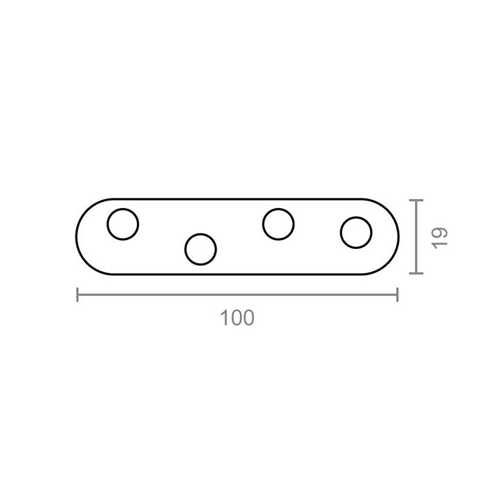 Micel Plaque de jonction droite PLC01, acier bichromaté, 100 x 19 x 2 mm Micel Plaque de jonction droite PLC01, acier bichromaté, 100 x 19 x 2 mm