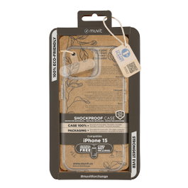 Muvit Recycletek Shockproof iPhone 15 Transparent