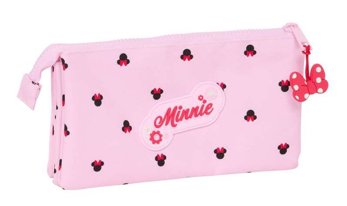 Safta Portatodo triple Minnie Mouse "Naive" 22 x 12 x 3 cm - Coffret de rangement à tiroirs pour enfants - Recommandé à partir de 3 ans