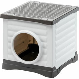 Ferplast Petvilla 50 - Niche d'extérieur Blanc / Gris