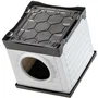 Ferplast PetVilla 50 Niche d'extérieur pour chien, chat, lapin - Résine recyclée résistante aux UV - Blanc/Gris - 38.5 x 43 x 38.5 cm
