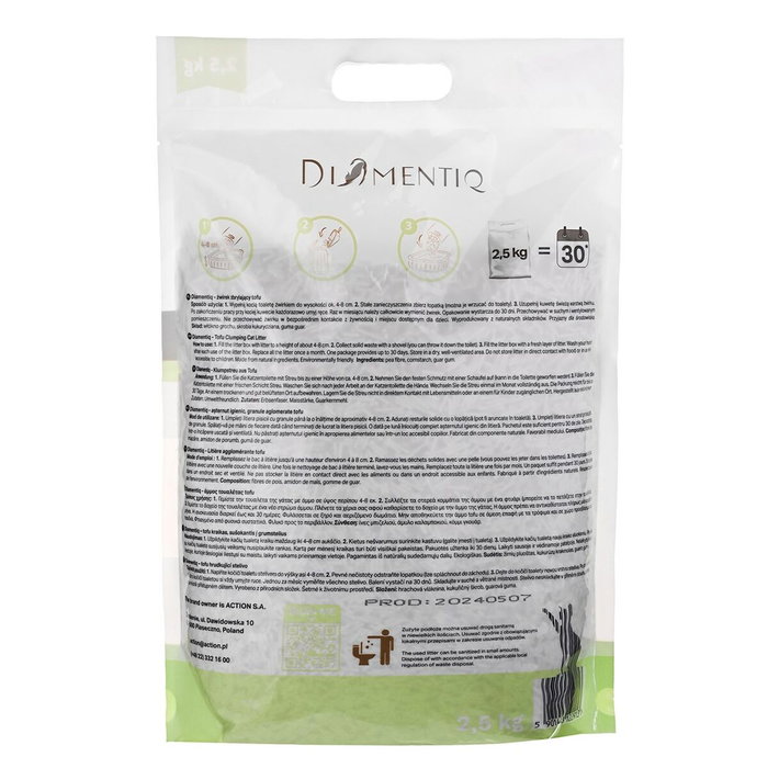 Diamentiq Sable pour chats Tofu 2,5 kg Diamentiq Sable pour chats Tofu 2,5 kg