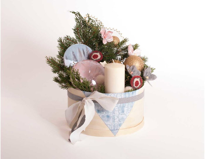 Innspiro Boîte ronde en bois de peuplier 9x5cm