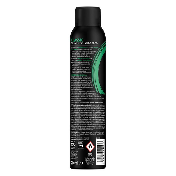 Syoss Shampoing Sec Anti-Graisse 200 ml