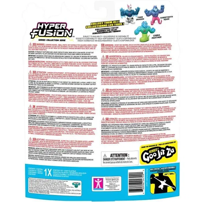 MrBeast Lab Goo Jit Zu - Figurine élastique Tigre Dragon extensible 11 cm - Substance spéciale - Collection de jouets MrBeast Lab Goo Jit Zu - Figurine élastique Tigre Dragon extensible 11 cm - Substance spéciale - Collection de jouets