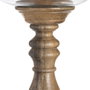 BigBuy Home Bougeoir Naturel Bois Verre 20 x 20 x 68 cm