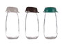 Vivalto Lot de 3 Bouteilles en Verre 250 ml Transparent et Couleurs Assorties Aléatoires 5x14x6 cm (Set de 24)