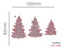 Misskuty Emporte-pièces fins ZAG Noël sapins (lot de 3)