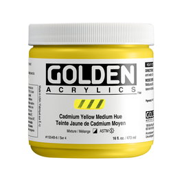 Golden Peinture Acrylique Heavy Body Cadmio Amarillo Medio 473 ml