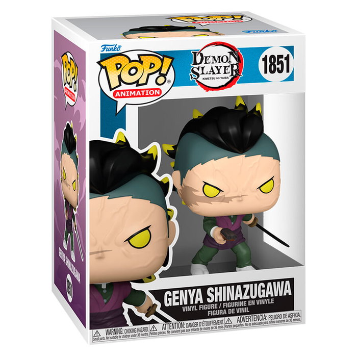 FUNKO Figure POP Demon Slayer: Kimetsu no Yaiba - Genya Shinazugawa - Figurine Vinyle Collectible de 9 cm avec Boîte FUNKO Figure POP Demon Slayer: Kimetsu no Yaiba - Genya Shinazugawa - Figurine Vinyle Collectible de 9 cm avec Boîte