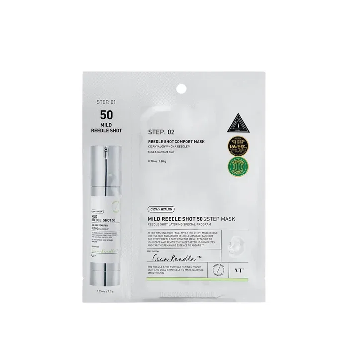 VT Cosmetics VT REEDLE SHOT 50 Masque de micro-aiguillage 2 étapes, 20 g VT Cosmetics VT REEDLE SHOT 50 Masque de micro-aiguillage 2 étapes, 20 g