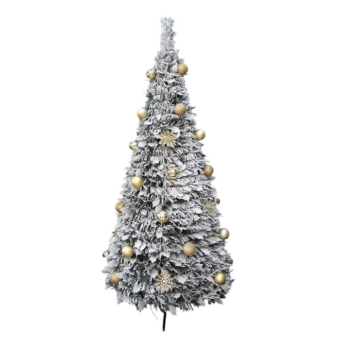 Sapin de Noël Home ESPRIT Doré PVC Enneigé