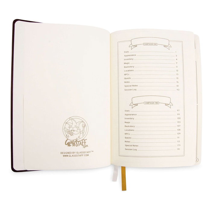 Glassstaff Dungeons & Dragons RPG Journal 5e Blue