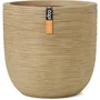 CAPI EUROPE Rib NL - Pot boule décoratif pour intérieur et extérieur - 35 x 34 cm - Beige