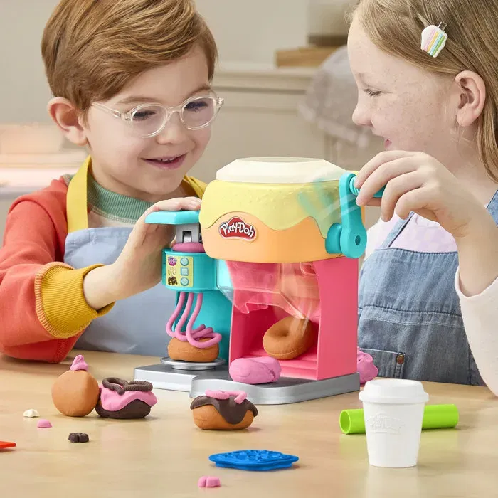 Play-Doh Donut Drop Shop - Coffret de pâte à modeler et jouet créatif de nourriture factice pour enfants à partir de 3 ans