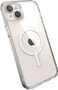 Speck Presidio Perfect Clear + Ms Coque pour iPhone 14 Plus (Transparent) - Protection Chute 4 m, Compatible MagSafe et Qi, Résistance Anti-rayures et Antibactérienne