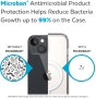 Speck Presidio Perfect Clear + Ms Coque pour iPhone 14 Plus (Transparent) - Protection Chute 4 m, Compatible MagSafe et Qi, Résistance Anti-rayures et Antibactérienne