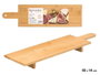 KINVARA Planche en bambou 14x50cm avec poignée et pieds