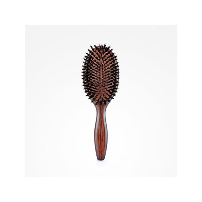 BIFULL Cepillo en bois d'ébène rond large avec poils de sanglier pour brillant parfait BIFULL Cepillo en bois d'ébène rond large avec poils de sanglier pour brillant parfait