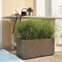 Deroma Millennium - Pot de fleurs rectangulaire avec réserve d'eau, 73 litres (79 cm), couleur marron, pour intérieur et extérieur
