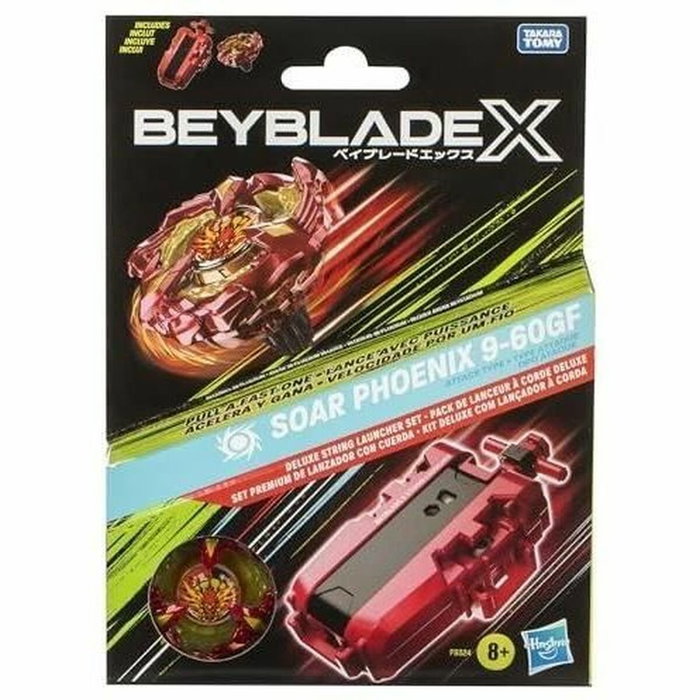 Hasbro Beyblade X Soar Phoenix 9-60GF Rouge avec Lanceur Deluxe Hasbro Beyblade X Soar Phoenix 9-60GF Rouge avec Lanceur Deluxe