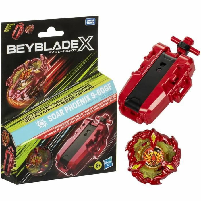 Hasbro Beyblade X Soar Phoenix 9-60GF Rouge avec Lanceur Deluxe Hasbro Beyblade X Soar Phoenix 9-60GF Rouge avec Lanceur Deluxe