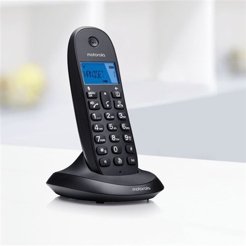Motorola 107C1001CB+ Téléphone sans fil Noir