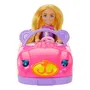 Barbie - HXN05 - Coffret Poupée Chelsea, Cabriolet ours en peluche et ourson - 3 pièces - Jeu d'imagination - Cadeau enfant multicolore