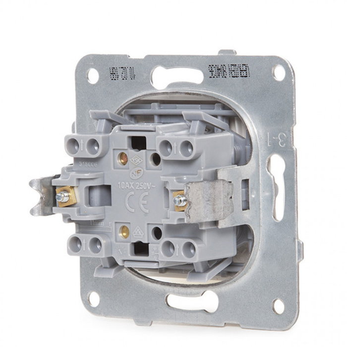 Panasonic Karre Commutateur 10A 250V Cadre Métal Blanc Panasonic Karre Commutateur 10A 250V Cadre Métal Blanc