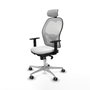 Piqueras y Crespo Jorquera Chaise de Bureau avec Appui-tête Blanc