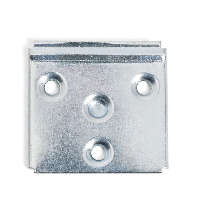 HERRAJES ALK Plaque de suspension meuble E-Delta 50x50 zingué pour meubles suspendus