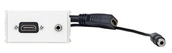 Vivolink Plaque de sortie HDMI + 3,5 mm, Blanc Vivolink Plaque de sortie HDMI + 3,5 mm, Blanc