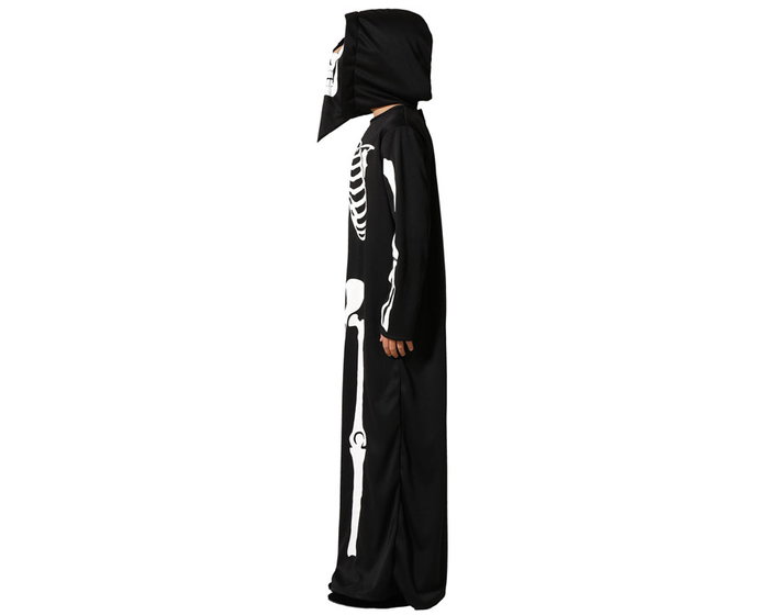 Déguisement d'Halloween Squelette Luminosant avec Capuche pour Enfant Unisex 10-12 Ans