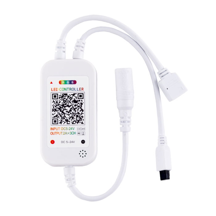 Kit Ruban LED RGB 36W 1 500Lm 150 LEDs 5 mètres avec Contrôle Bluetooth et Télécommande IR Kit Ruban LED RGB 36W 1 500Lm 150 LEDs 5 mètres avec Contrôle Bluetooth et Télécommande IR