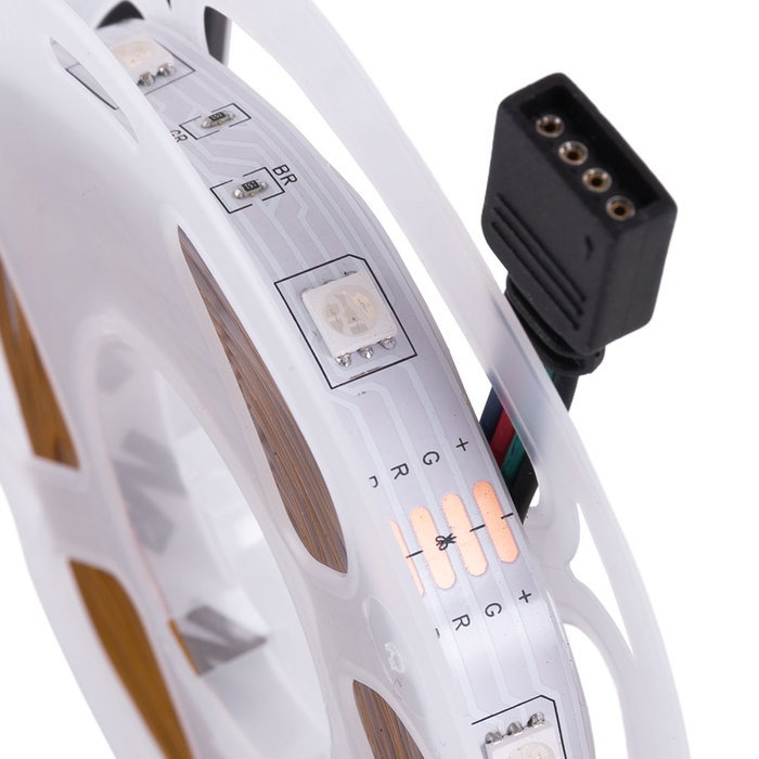 Kit Ruban LED RGB 36W 1 500Lm 150 LEDs 5 mètres avec Contrôle Bluetooth et Télécommande IR Kit Ruban LED RGB 36W 1 500Lm 150 LEDs 5 mètres avec Contrôle Bluetooth et Télécommande IR