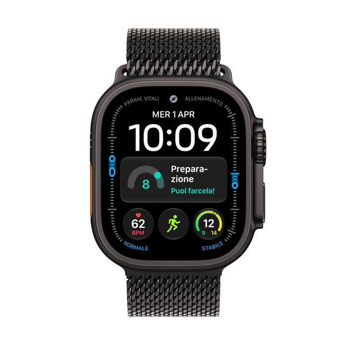 Apple Watch Ultra 4 GPS + Cellular 49 mm Titane Noir Milanese Loop L