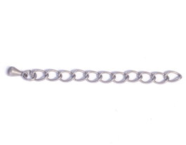 Innspiro Extension de chaîne métallique argentée vieillie 50mm (Lot de 2)